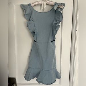 VICI Denim Ruffle Dress